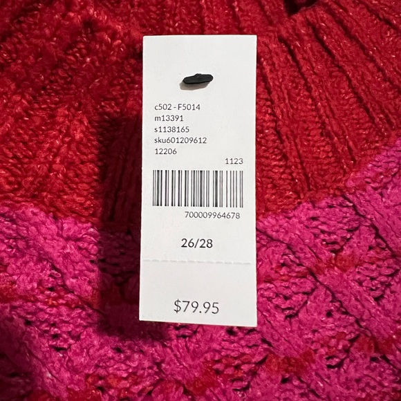 Lane Bryant Mock-Neck Cable Sweater NWT - Picture 6 of 6